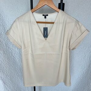 NWT Express Cream V-Neck Women's Top